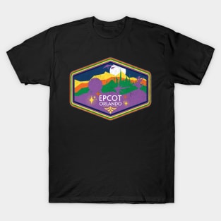 Epcot Orlando Grunge Vintage Retro Theme Park Design T-Shirt